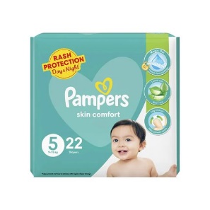 Buy Pampers Baby Skin Comfort Diapers Extra Large Size 5 - 22 Pcs -  Pandamart - Gulberg III online delivery in